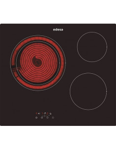 Vitroceramica Edesa EVT6328RA  3 zonas  borde red