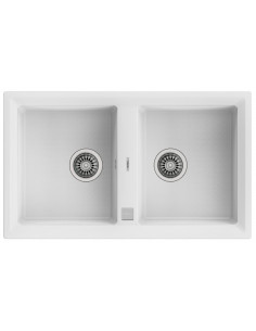 Fregadero Teka Stone 90 B TG 2C V AUTO blanco